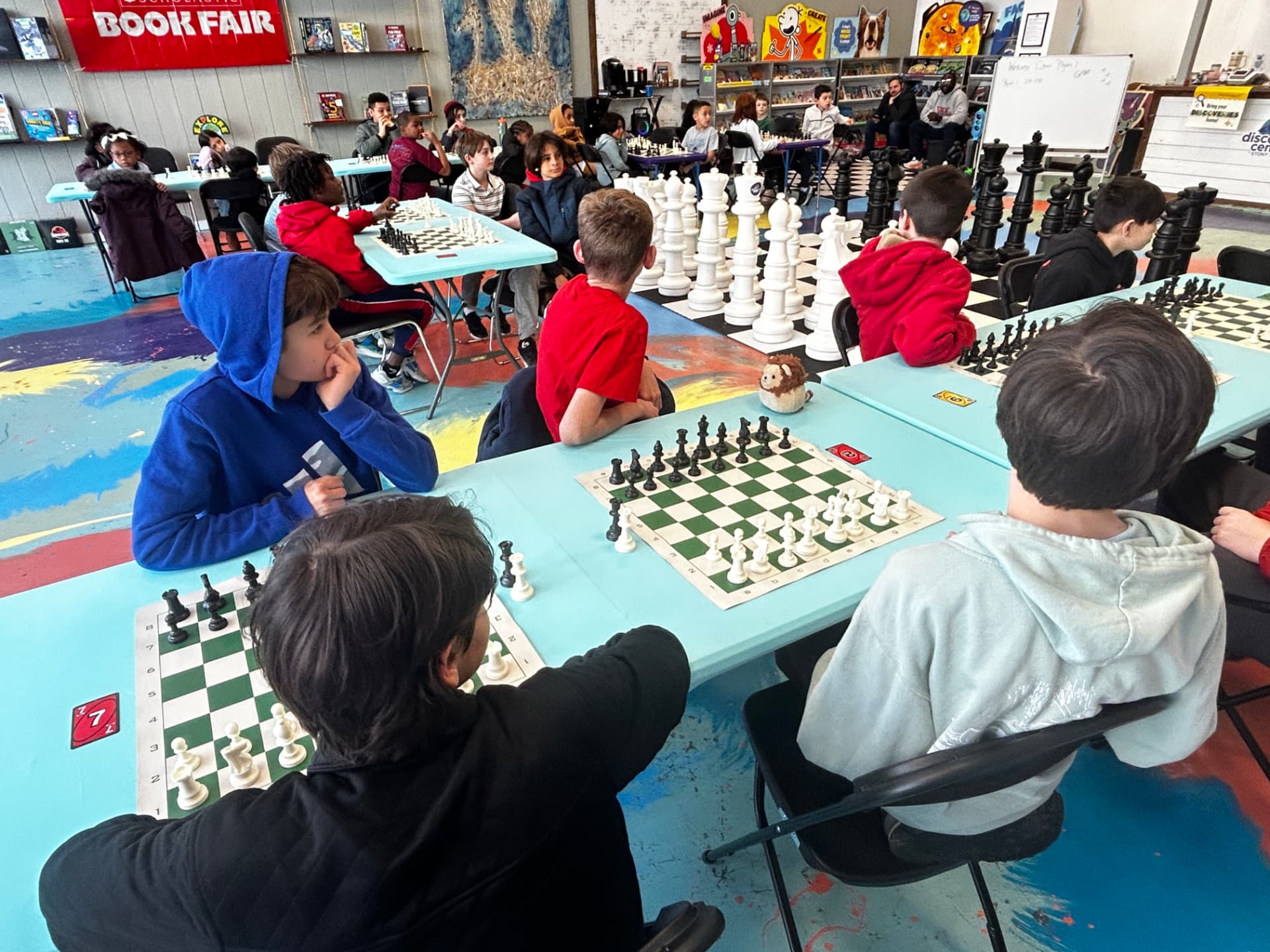 Players concentrating during a game